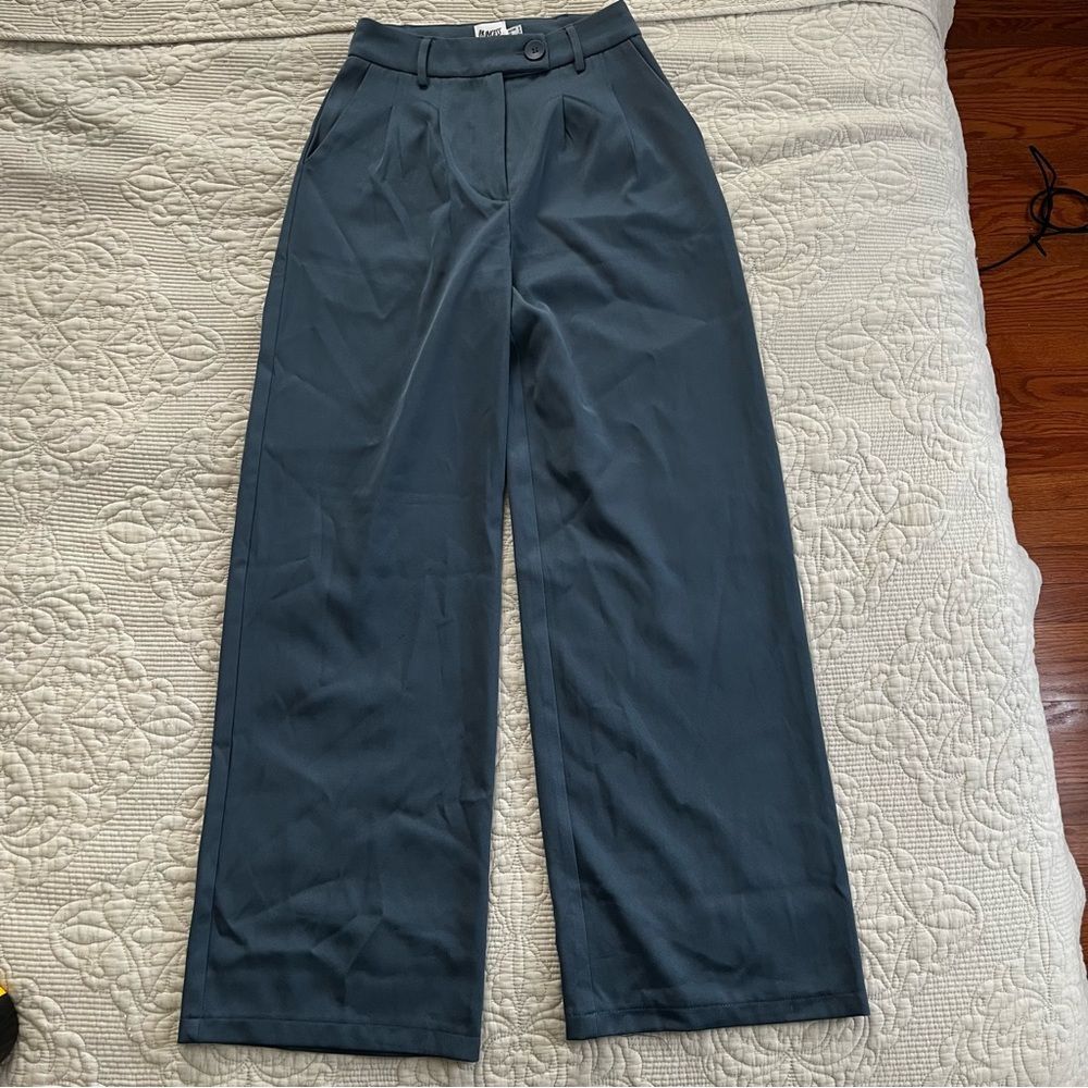 Princess Polly blue wide leg trousers size 2